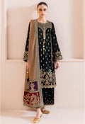 Embroidered Unstitched 3 Piece Velvet Suit JV-CVF-D01-25 - Party Wear