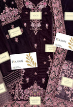 Embroidered Unstitched 3 Piece Velvet Suit  NV-NE-198 - Party Wear