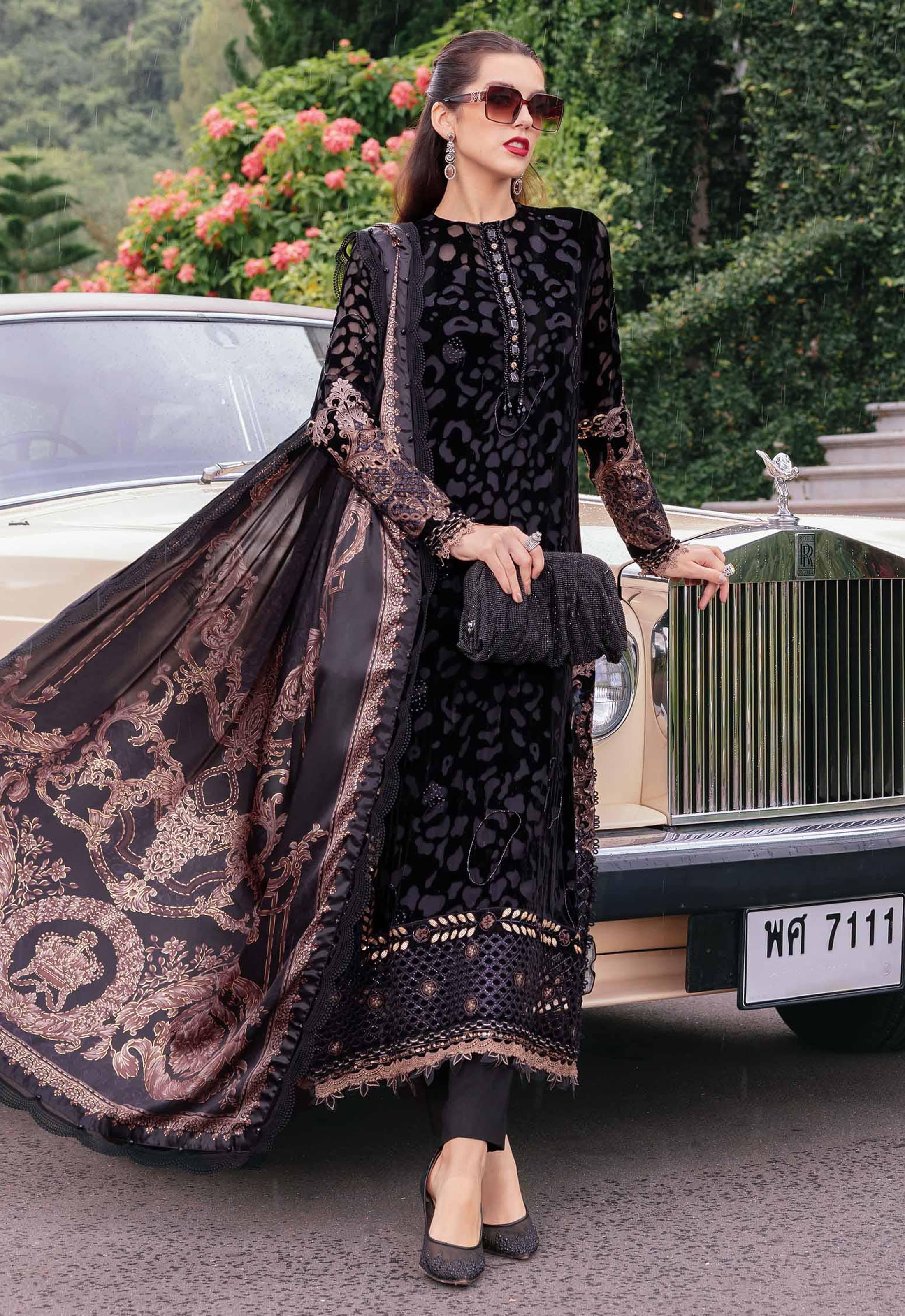 Embroidered Unstitched 3 Piece Lawn Suit MBL-WL-1301-25 - Summer Collection