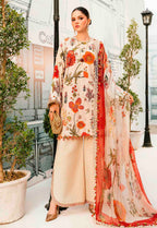 Embroidered Lawn 3 Piece Unstitched Suit MBL-MPT-2607-A-25 - Summer Collection