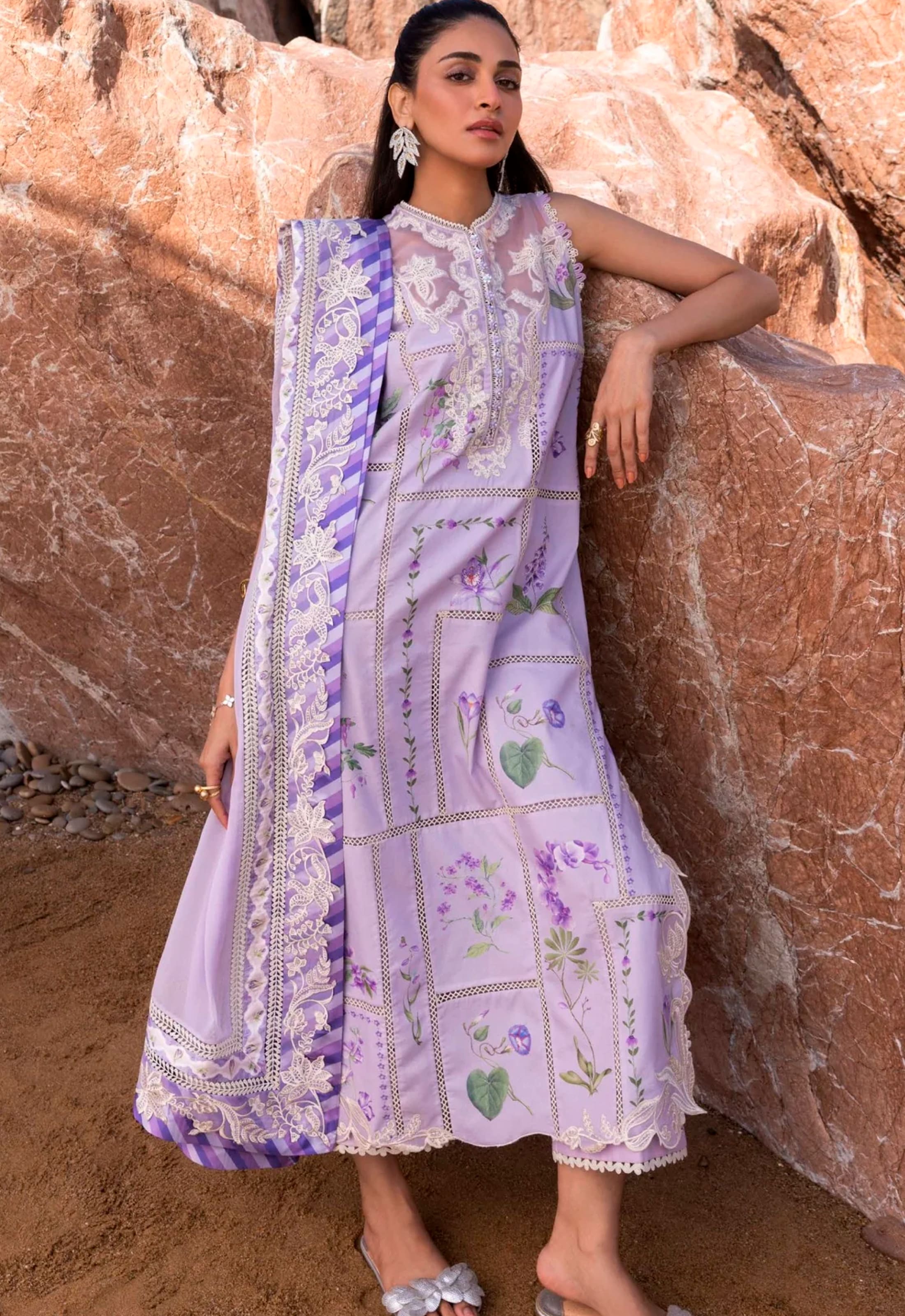 Embroidered Lawn 3 Piece Unstitched Suit CSSL-D07-A-25 - Summer Collection