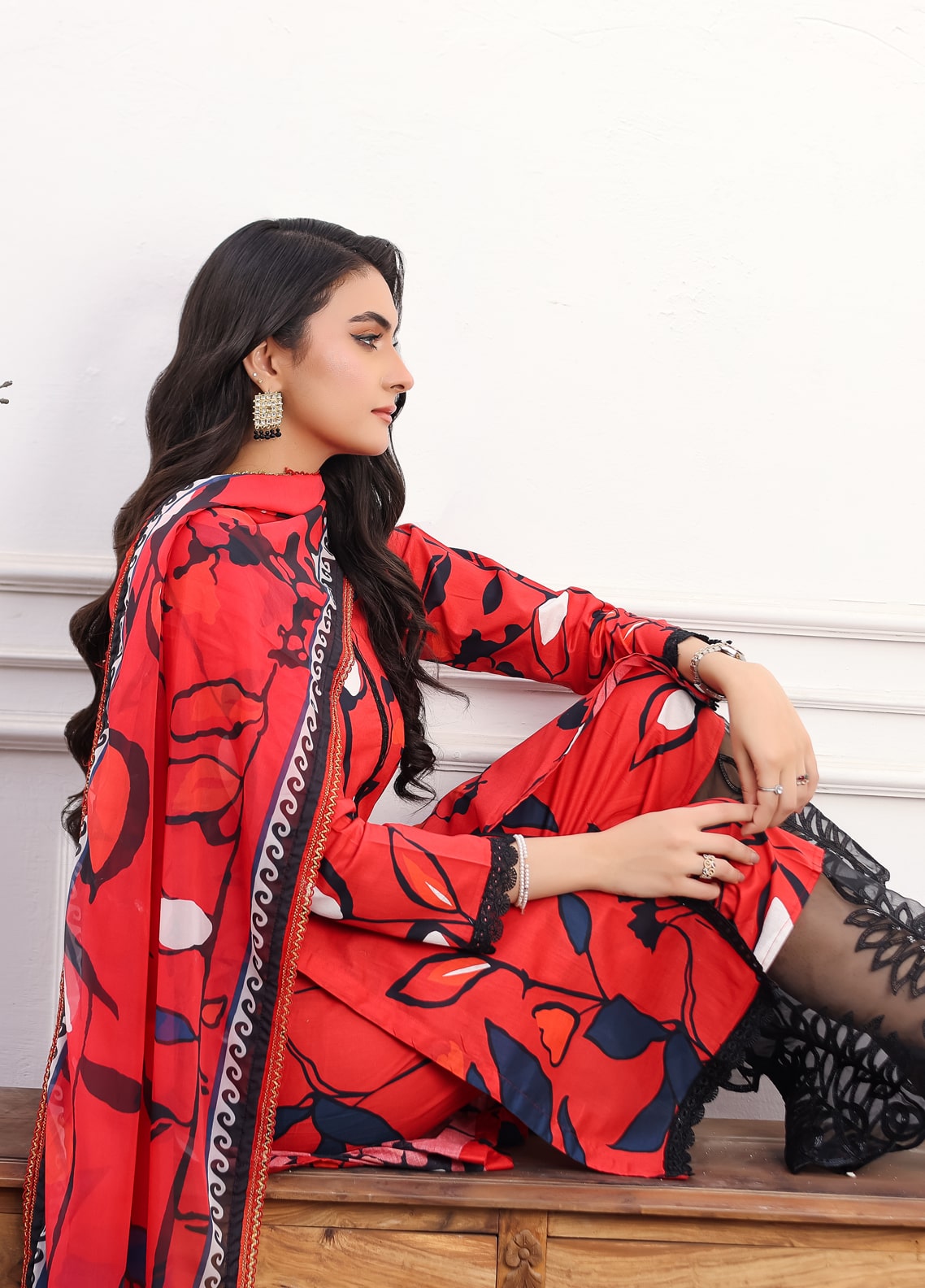 Embroidered Stitched 3 Piece Lawn Suit PD-24-101-A-Ready to Wear