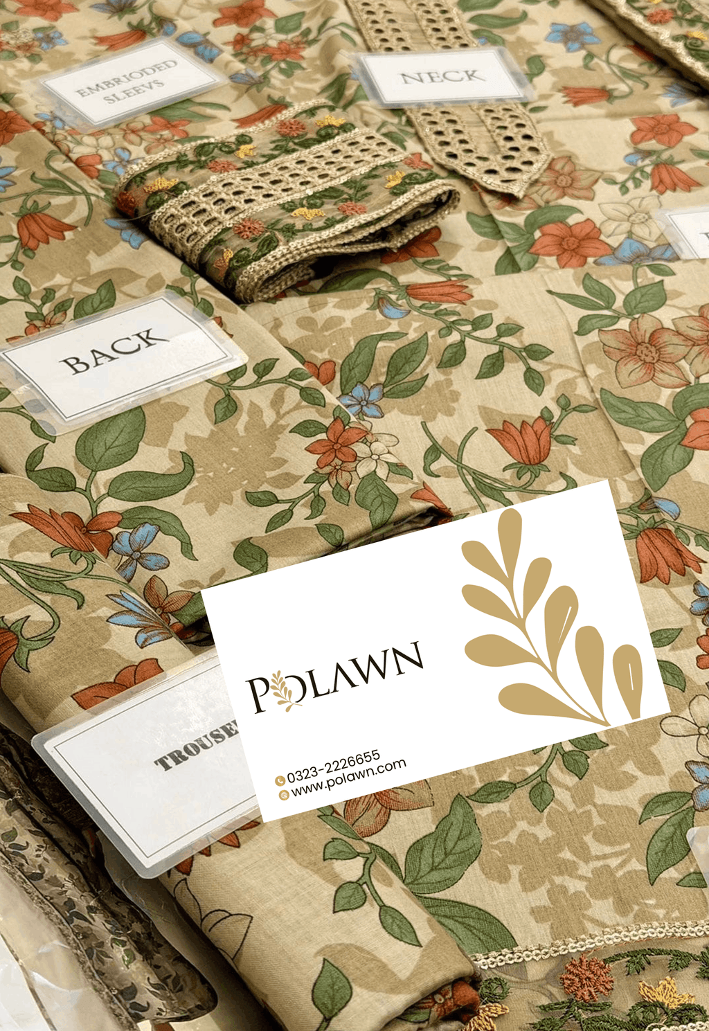 Embroidered Lawn 3 Piece Unstitched Suit BL-UF-4339-A - Summer Collection