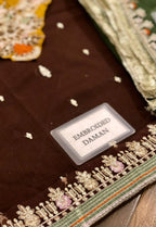 Embroidered Chiffon 3 Piece Unstitched Suit KBC-P-265 - Party Wear