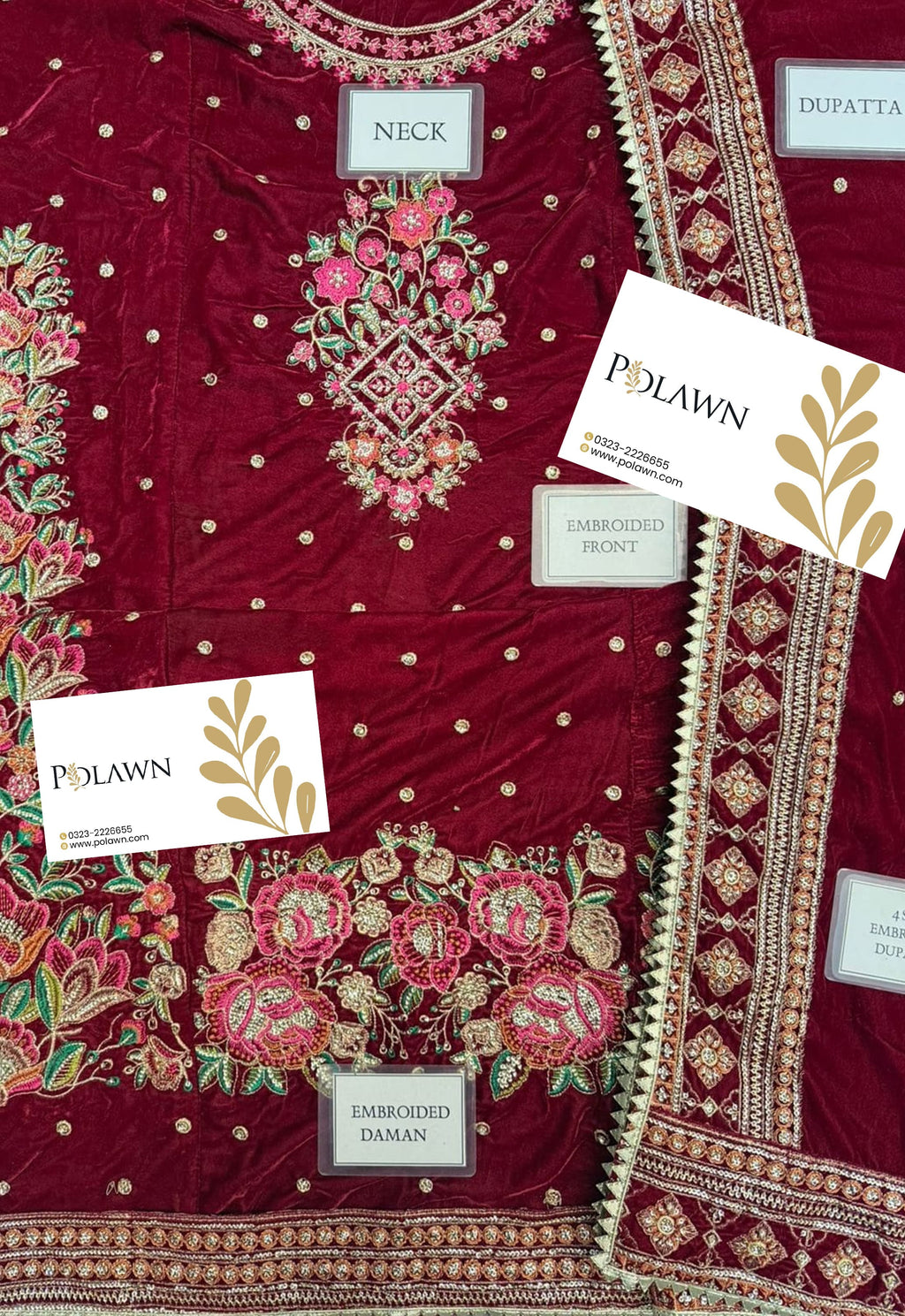 Embroidered Unstitched 3 Piece Velvet Suit ACV-VT-12 - Party Wear