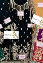 Embroidered Unstitched 3 Piece Velvet Suit JV-CVF-D01-25 - Party Wear