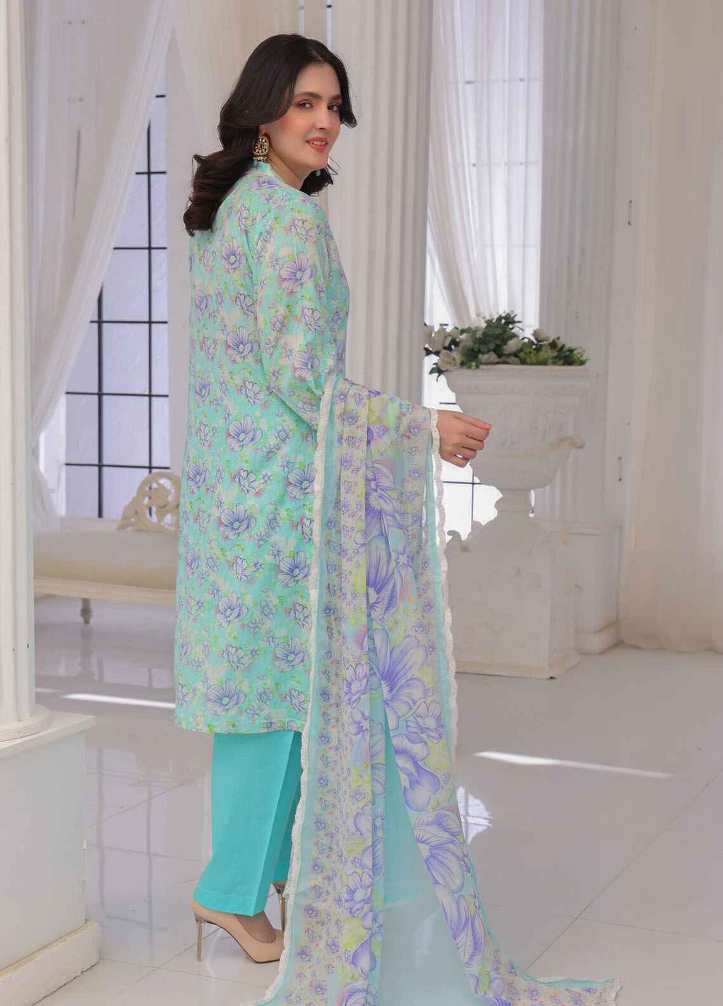 Gulzar By Polawn Printed Stitched 3 Piece Lawn Suit PD-25-301 - Ready to Wear