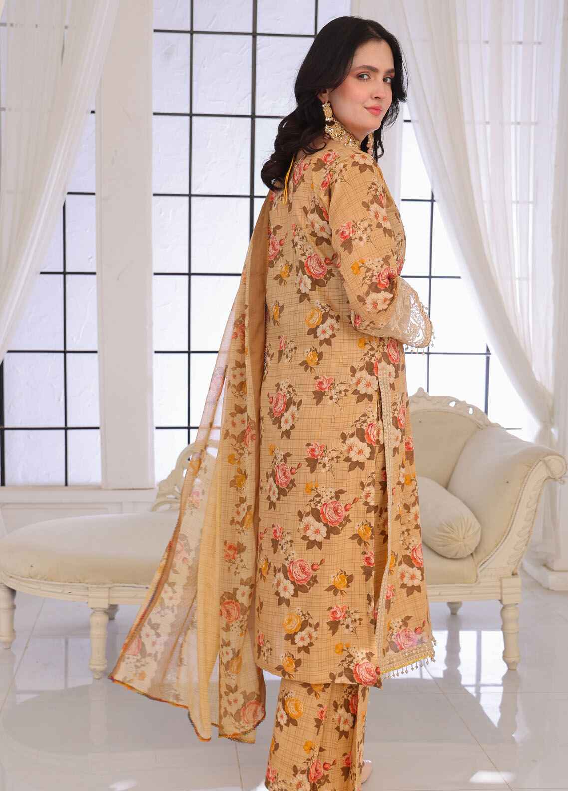 Gulzar By Polawn Printed Stitched 3 Piece Lawn Suit PD-25-305 - Ready to Wear