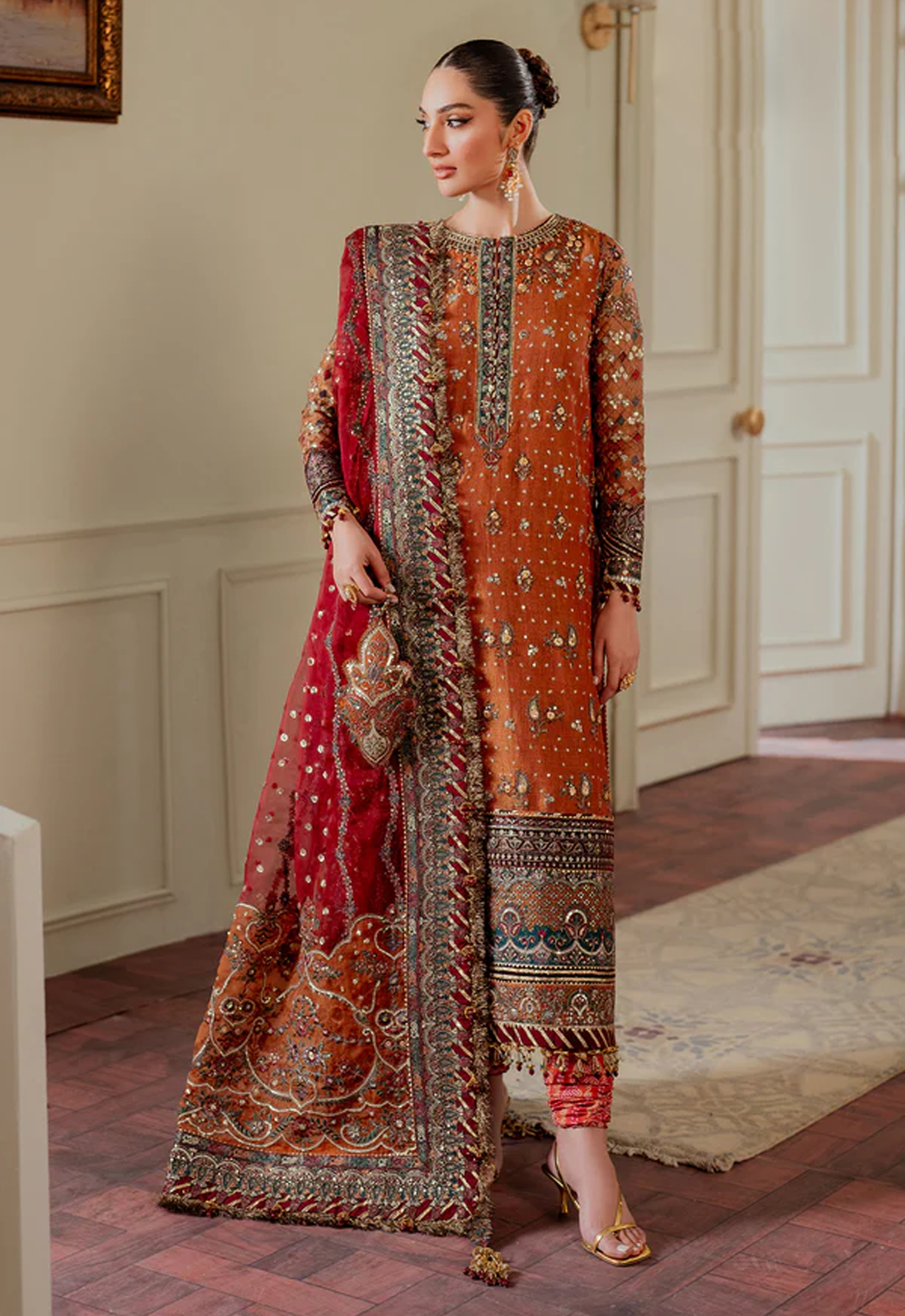 Embroidered Chiffon 3 Piece Unstitched Suit BC-HU-CH13-01 - Summer Collection