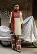 Embroidered Lawn 3 Piece Unstitched Suit Skin-JL-HU-Mosaic-B-25 - Summer Collection