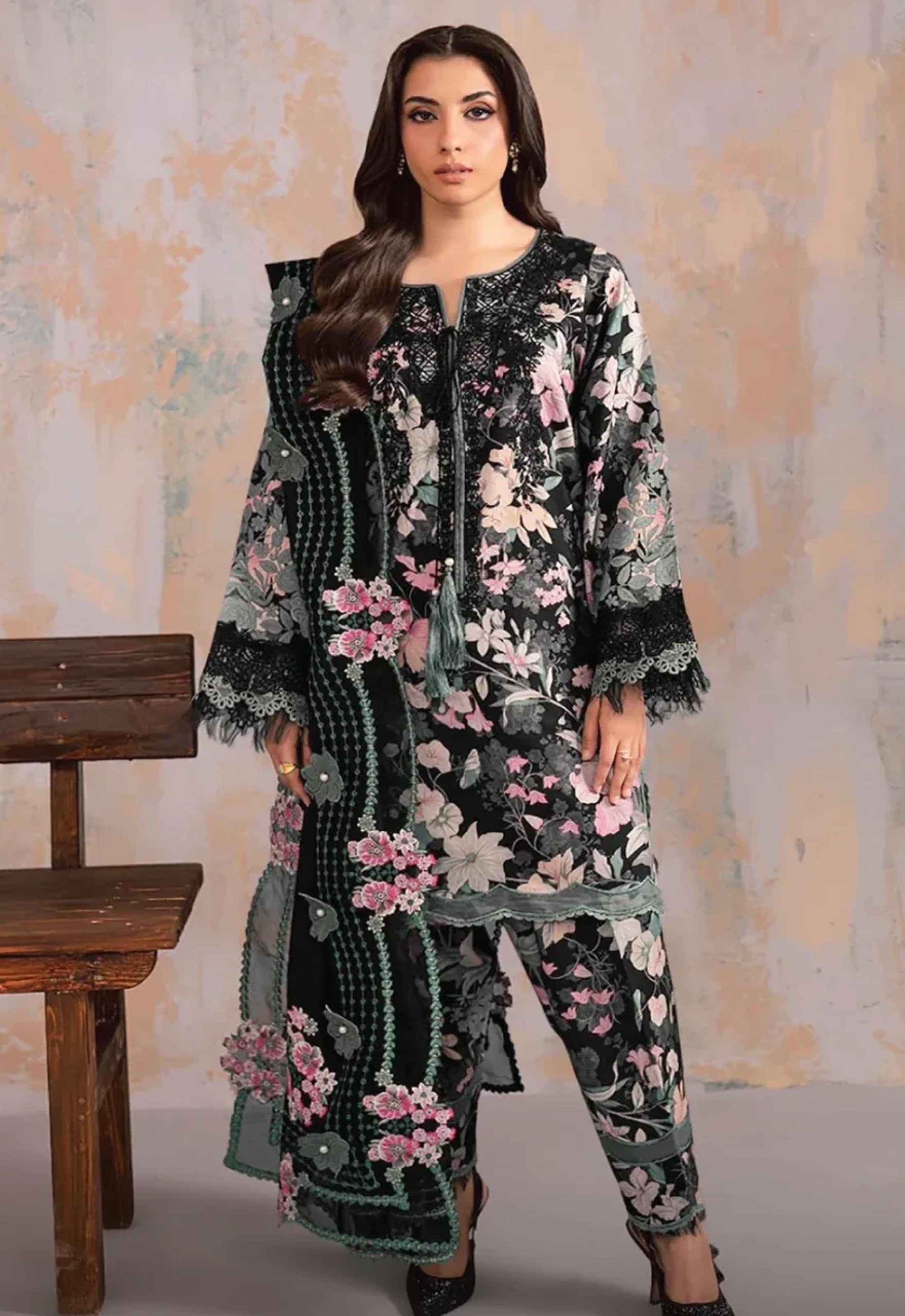 Embroidered Lawn 3 Piece Unstitched Suit JL-D-20684 - Summer Collection