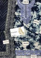 Embroidered Lawn 3 Piece Unstitched Suit SL-U3PE-DY25V2-10 - Summer Collection