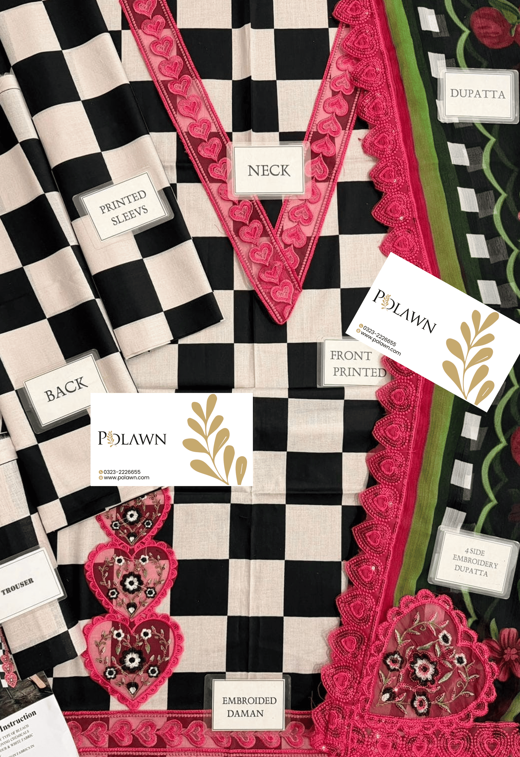 Embroidered Lawn 3 Piece Unstitched Suit MBL-MPT-2906-B-25 - Summer Collection