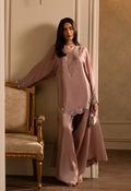 Embroidered raw silk 3 Piece Unstitched Suit LL-Namil Top-25 - party wear