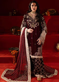 Embroidered Unstitched 3 Piece Velvet Suit  NC-NW-89-24 - Party Wear