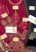 Embroidered Chiffon 3 Piece Unstitched Suit MBC-MPC-25-102 - Party Wear