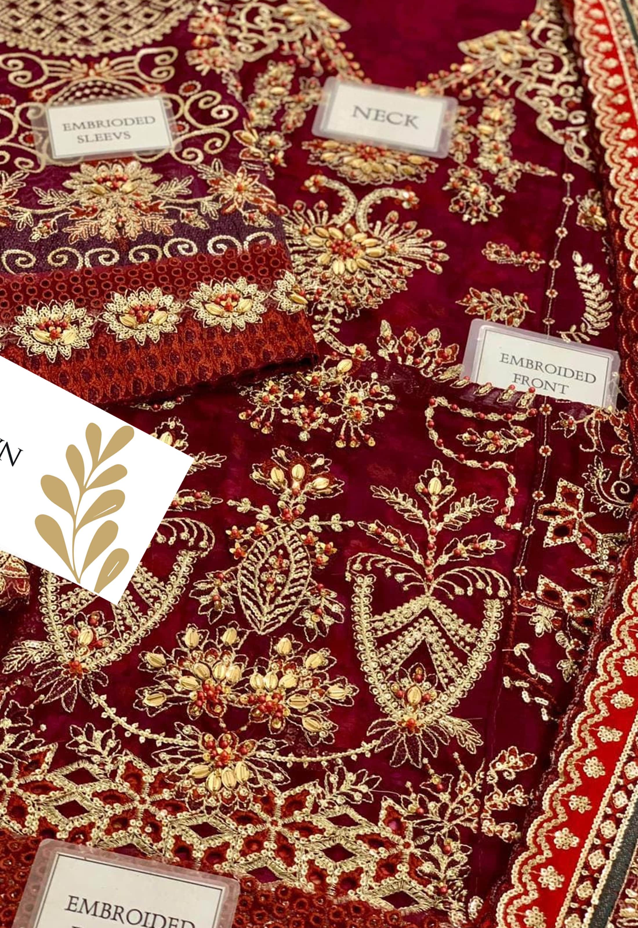 Embroidered Chiffon 3 Piece Unstitched Suit IL-ILC-04 - Party Wear