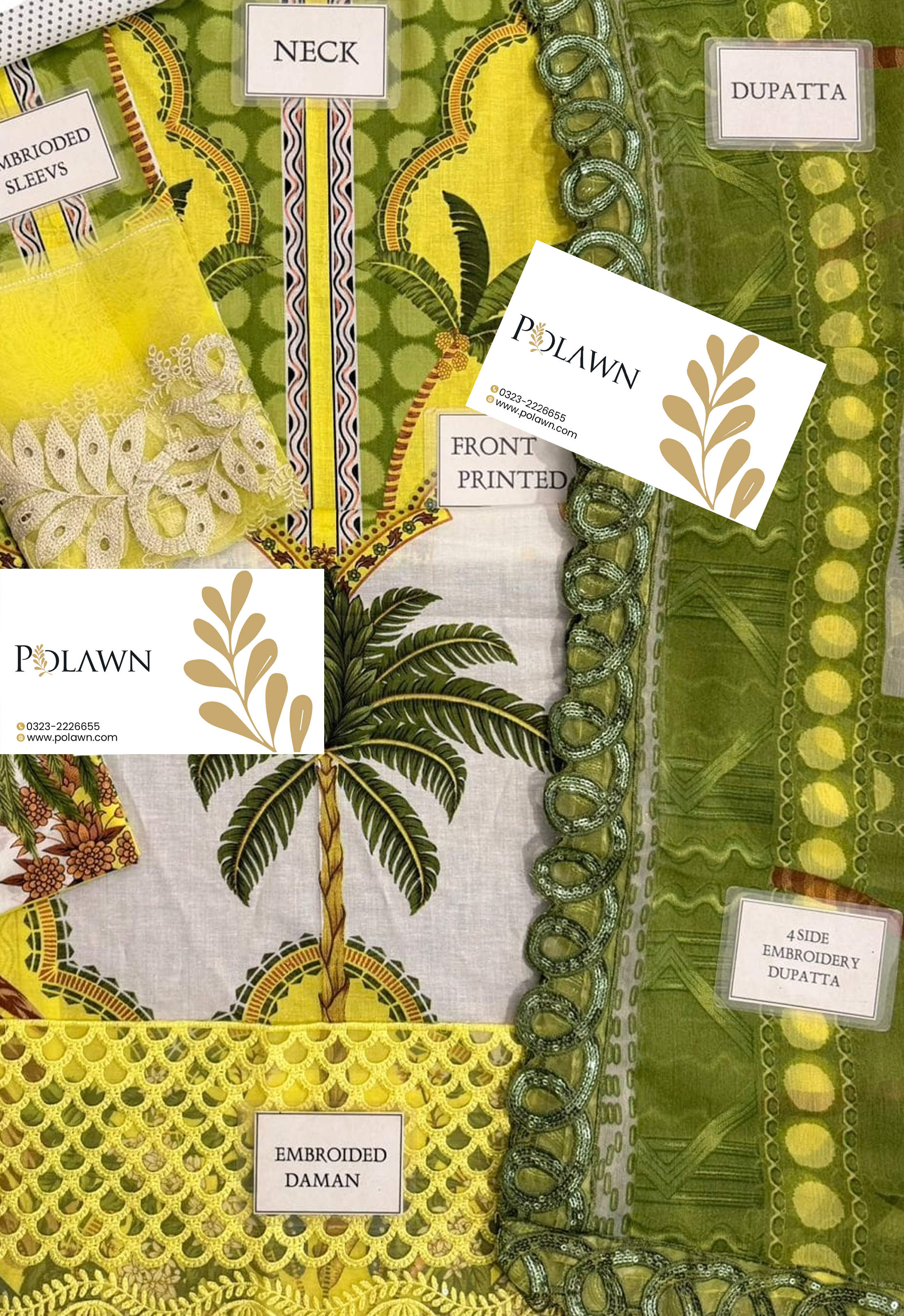 Embroidered Lawn 3 Piece Unstitched Suit MBL-MPT-2905-B-26 - Summer Collection