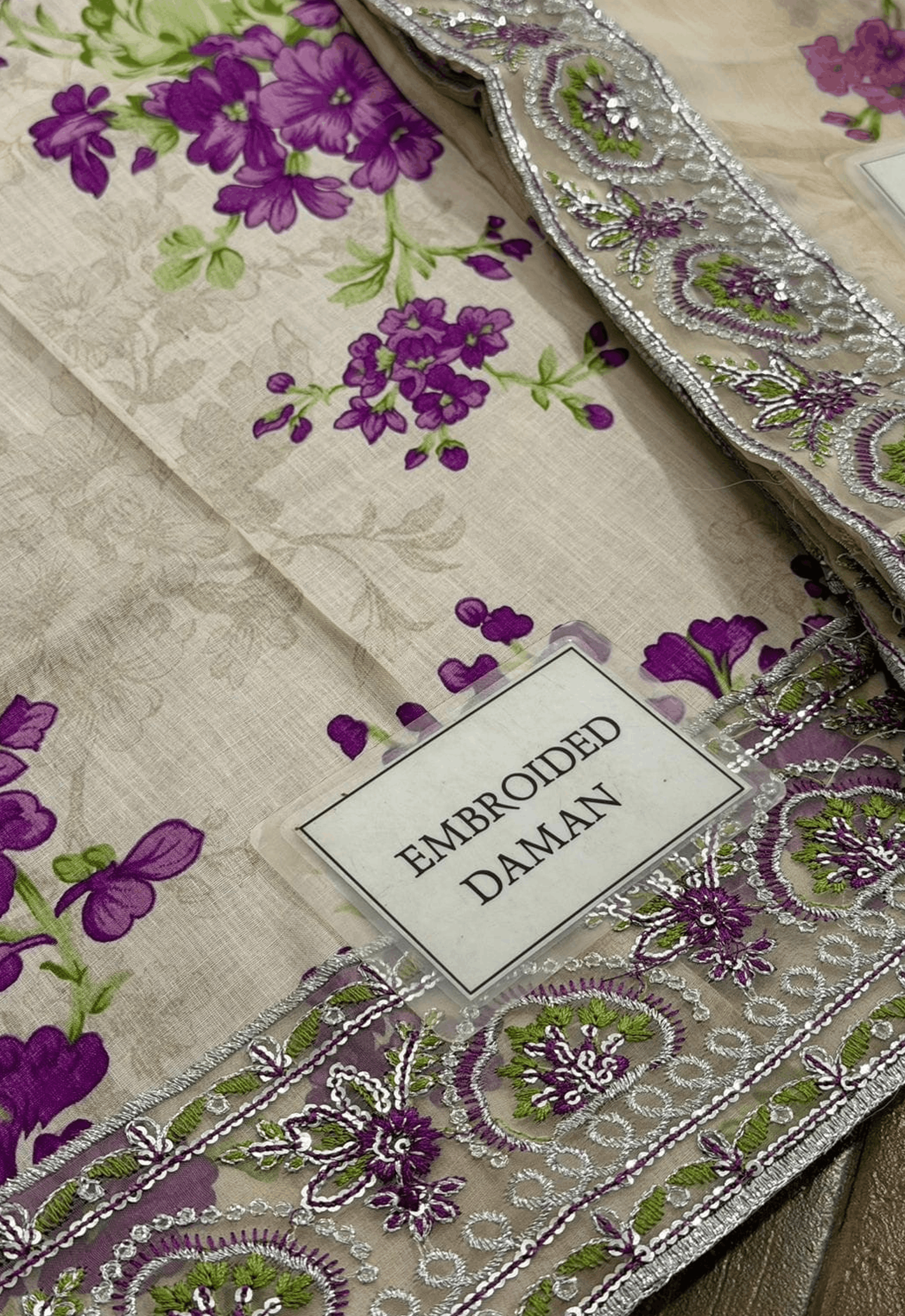 Embroidered Lawn 3 Piece Unstitched Suit ACL-EID-01-A - Summer Collection