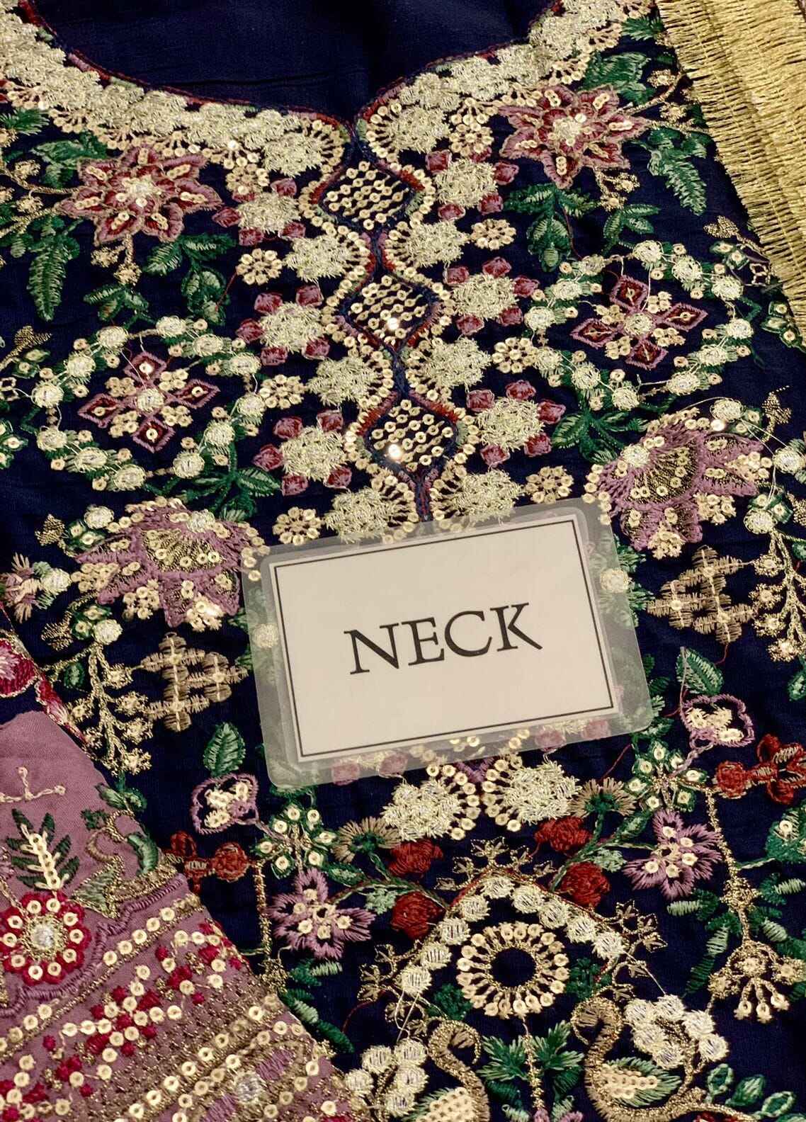 Embroidered Silk 3 Piece Unstitched Suit  BC-CH13-07-24 - Party Wear