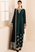 Embroidered Silk 3 Piece Unstitched Suit JL-HU-UR-7035 - Party Wear