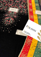 Embroidered Unstitched 3 Piece Velvet Suit JV-VF-2005 - Party Wear