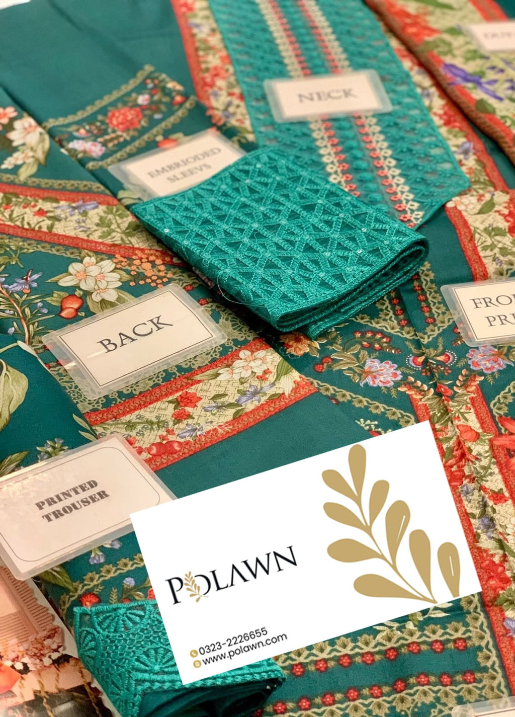 Embroidered Lawn 3 Piece Unstitched Suit MBL-MPT-2610-A-25 - Summer Collection