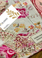 Embroidered Lawn 3 Piece Unstitched Suit RL-N-608 - Summer Collection
