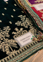Embroidered Unstitched 3 Piece Velvet Suit JV-CVF-D01-25 - Party Wear