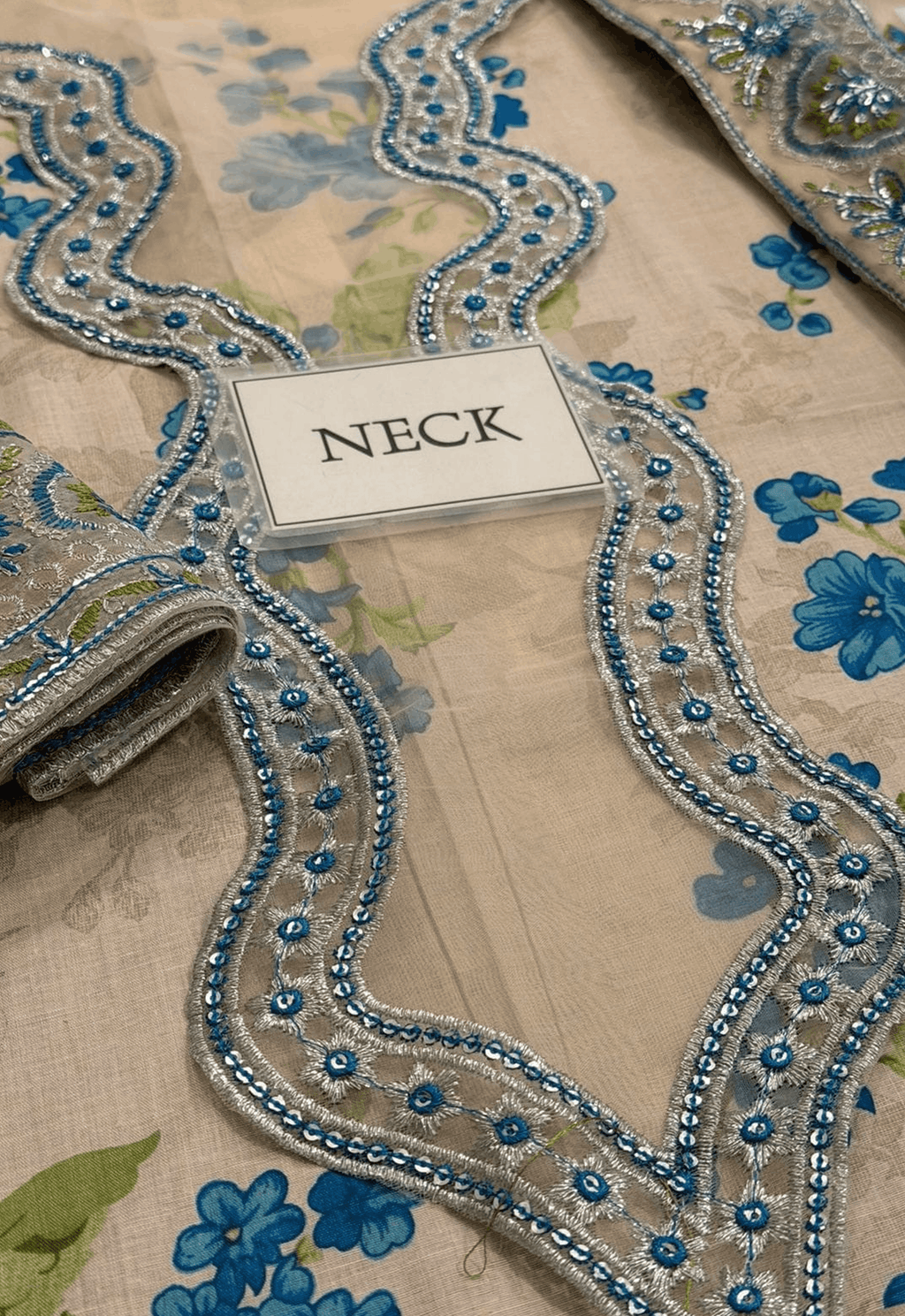 Embroidered Lawn 3 Piece Unstitched Suit ACL-EID-01-B - Summer Collection