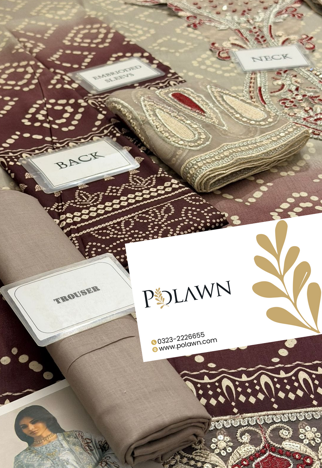 Embroidered Lawn 3 Piece Unstitched Suit NL-NP-698-B- Summer Collection