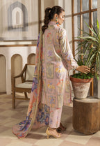 Husn By Polawn Embroidered Stitched 3 Piece Lawn Suit PD-25-403-A-Ready to Wear