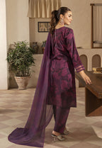 Husn By Polawn Embroidered Stitched 3 Piece Lawn Suit PD-25-422-A-Ready to Wear