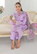 Husn By Polawn Embroidered Stitched 3 Piece Lawn Suit PD-25-431-B-Ready to Wear