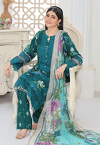 Husn By Polawn Embroidered Stitched 3 Piece Lawn Suit PD-25-432-B-Ready to Wear