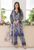 Husn By Polawn Embroidered Stitched 3 Piece Lawn Suit PD-25-433-A-Ready to Wear