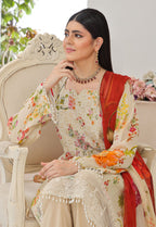 Naina By Polawn Embroidered Stitched 3 Piece Lawn Suit PD-25-435-A-Ready to Wear