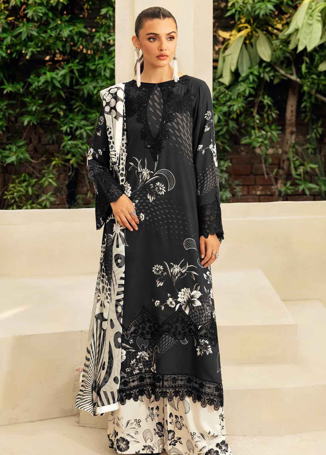 Embroidered Lawn 3 Piece Unstitched Suit RL-J-403 - Summer Collection