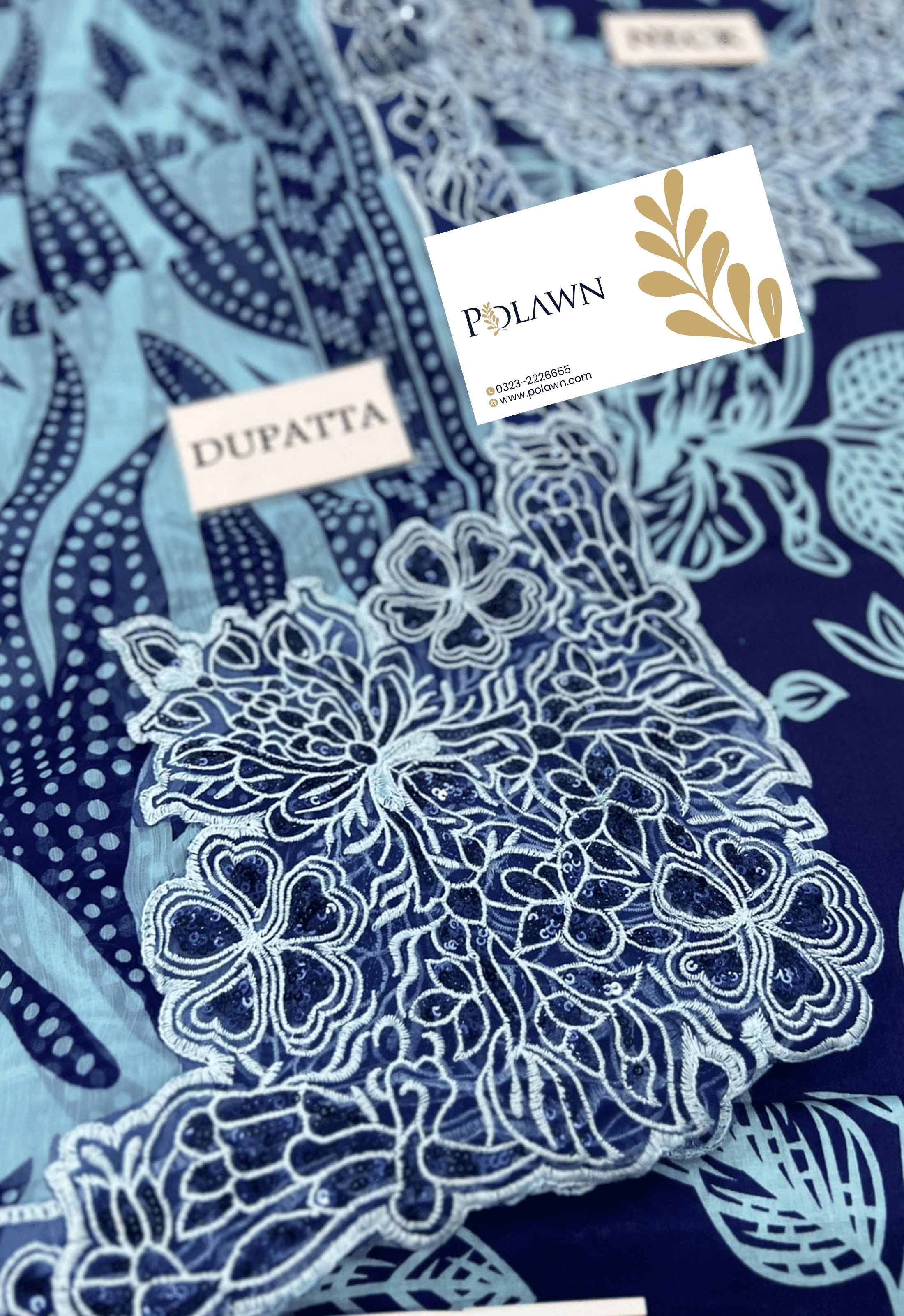 Embroidered Lawn 3 Piece Unstitched Suit NC-NP-465-B - Summer Collection