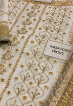 Embroidered Chiffon 3 Piece Unstitched Suit AJCF-D17-25 - Party Wear