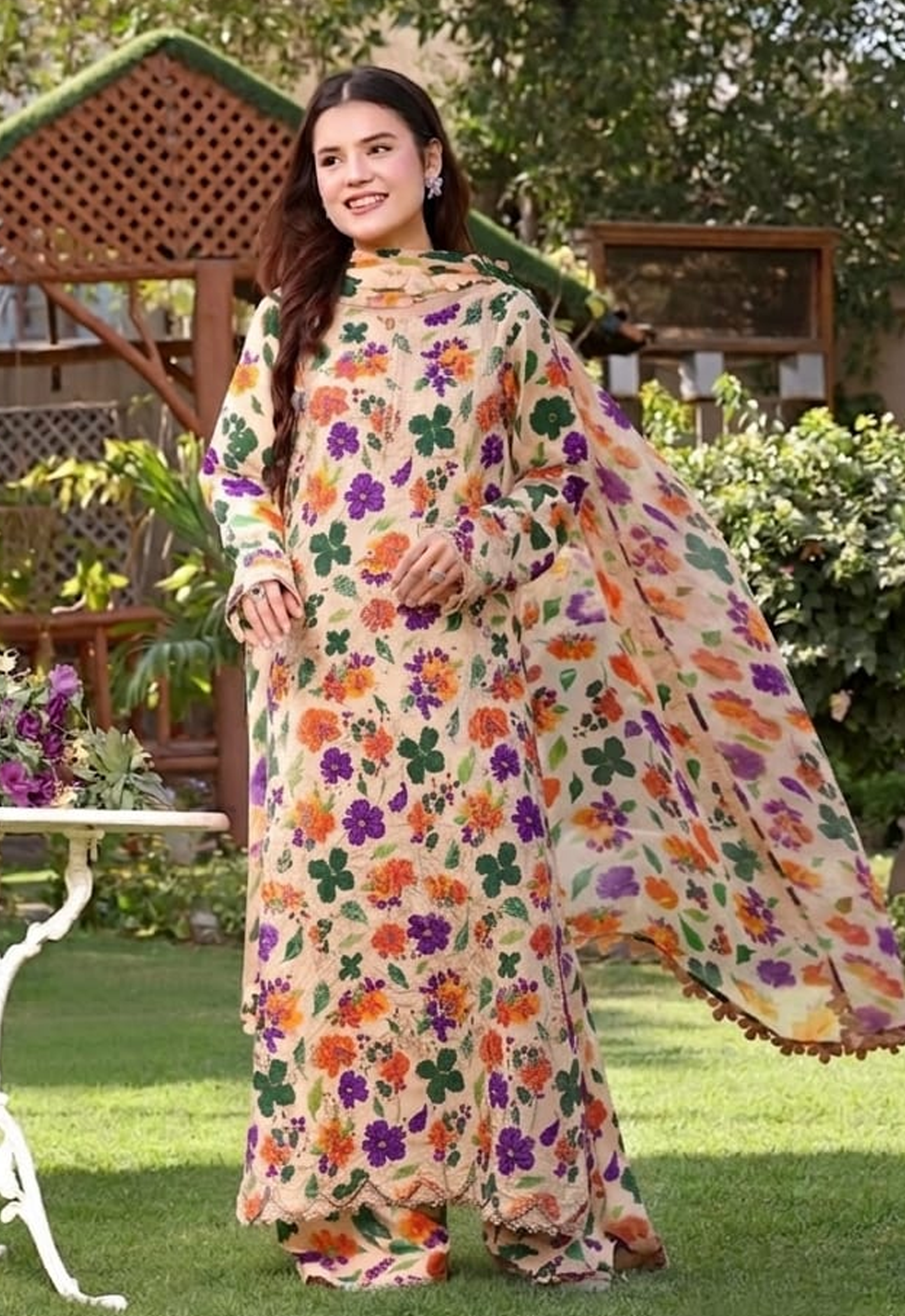 Embroidered Lawn 3 Piece Unstitched Suit ACL-SPR-26-06-B - Summer Collection