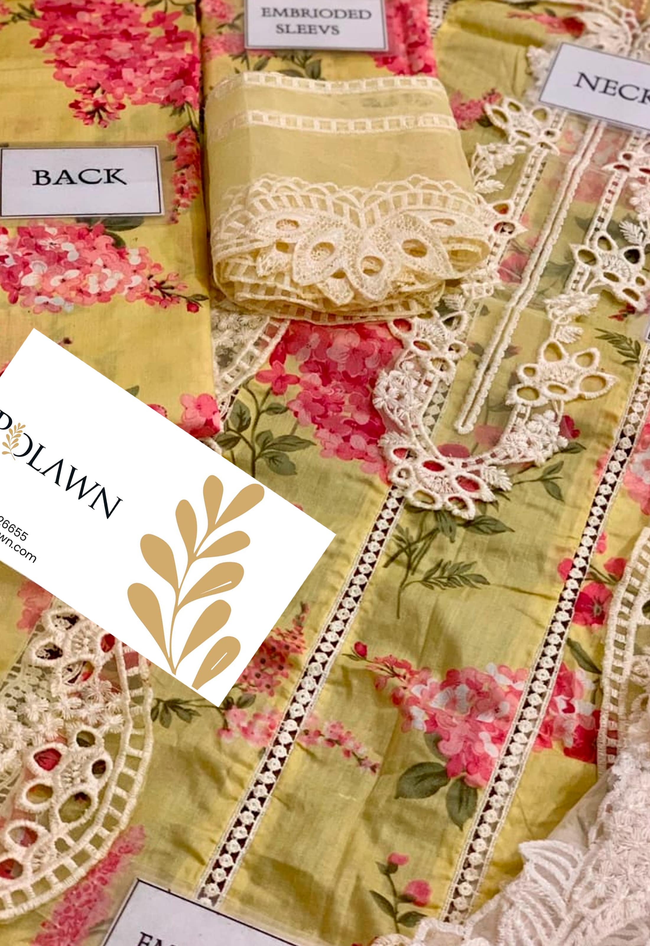 Embroidered Lawn 3 Piece Unstitched Suit CSSL-D03-A-25 - Summer Collection