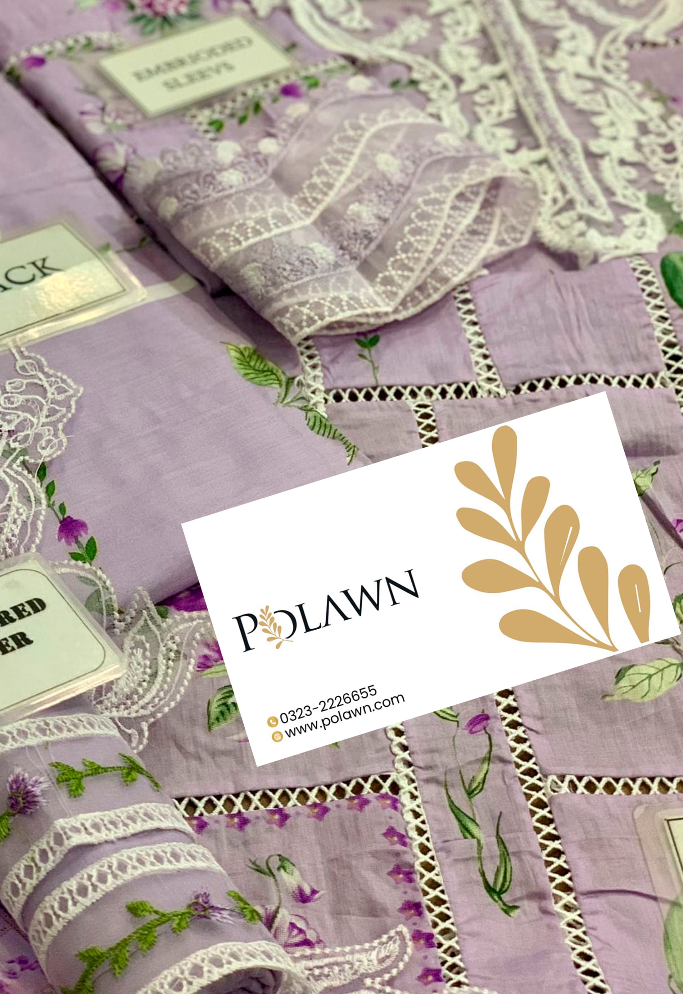 Embroidered Lawn 3 Piece Unstitched Suit CSSL-D07-A-25 - Summer Collection