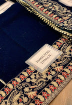 Embroidered Unstitched 3 Piece Velvet Suit ACV-VT-07-A-25 - Party Wear