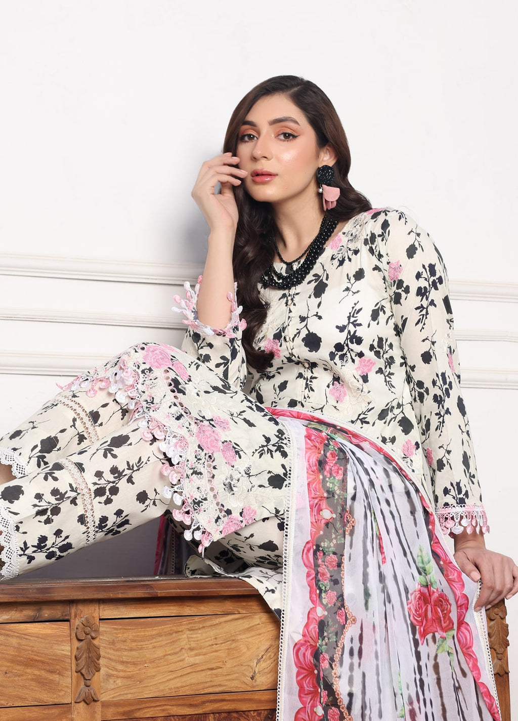 Embroidered Stitched 3 Piece Lawn Suit PD-24-103-Ready to Wear
