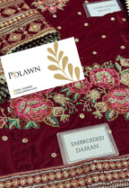 Embroidered Unstitched 3 Piece Velvet Suit ACV-VT-12 - Party Wear