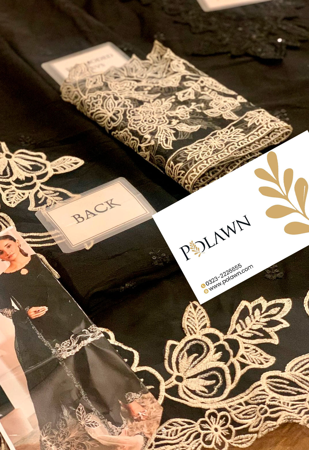 Embroidered Chiffon 3 Piece Unstitched Suit MBL-DW-EA25-67-BLACK - Party Wear