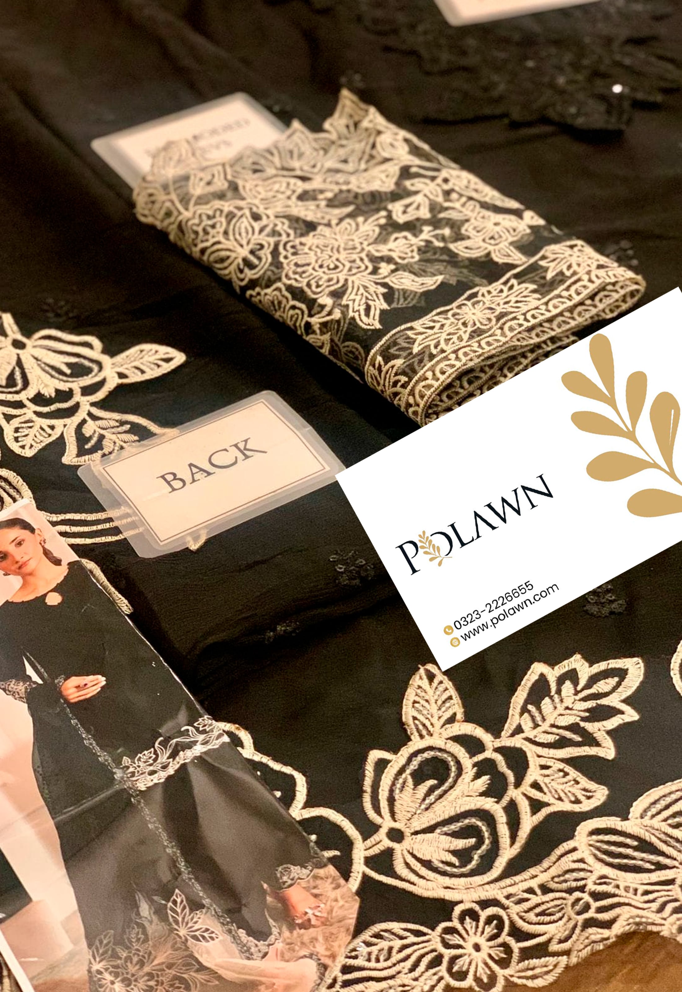 Embroidered Chiffon 3 Piece Unstitched Suit MBL-DW-EA25-67-BLACK - Party Wear