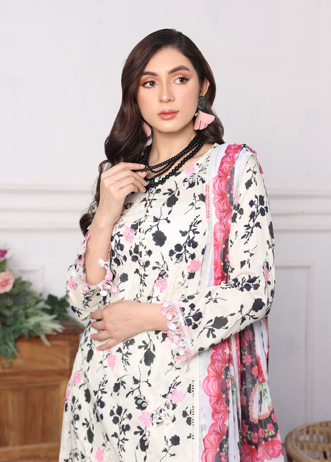 Embroidered Stitched 3 Piece Lawn Suit PD-24-103-Ready to Wear