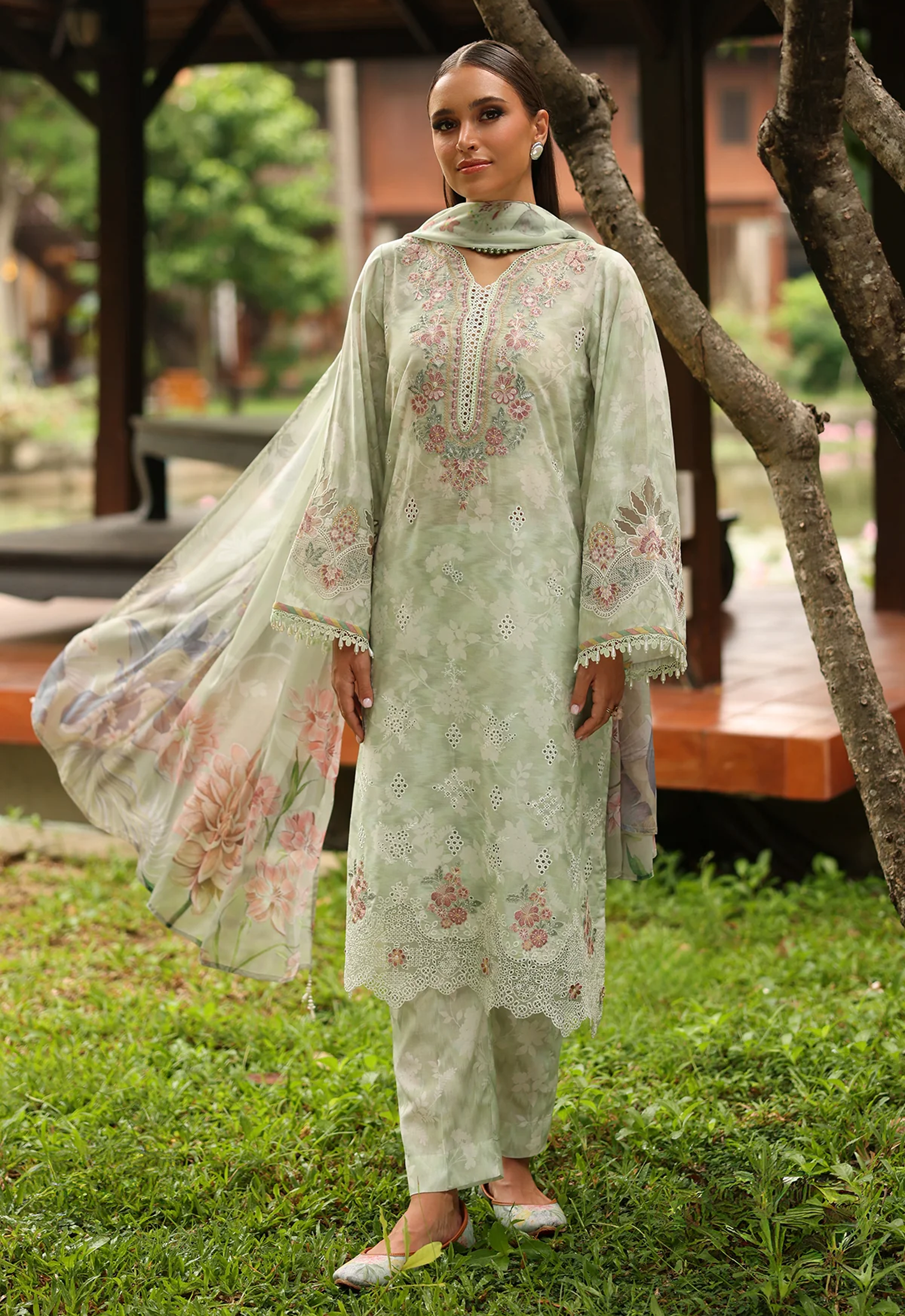 Embroidered Lawn 3 Piece Unstitched Suit BL-SF-4249 - Summer Collection